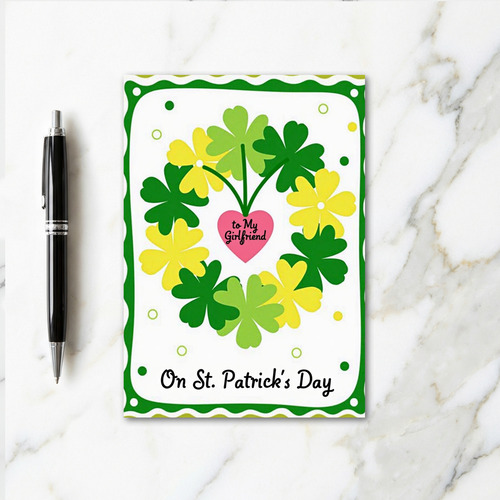 Shamrock Girlfriend Faux Gold Foil Card