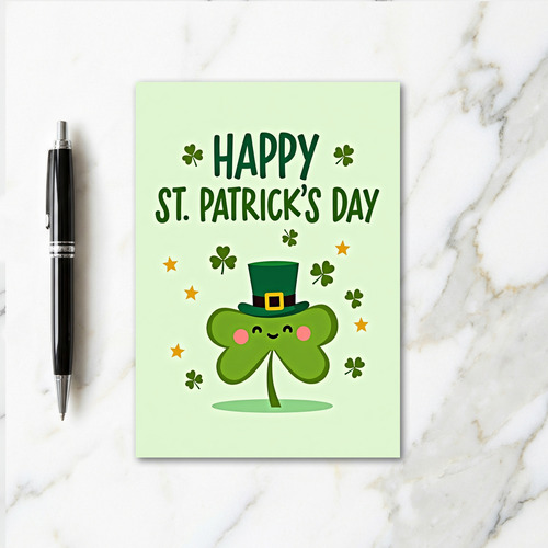 Shamrock Glitter Texture Card
