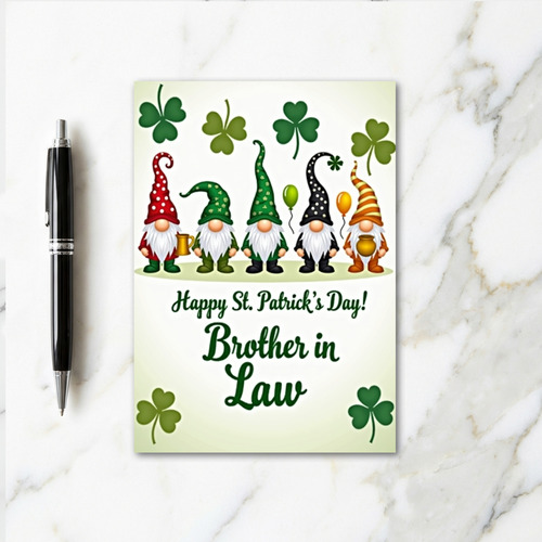 Shamrock Gnome Happy St Patricks Card
