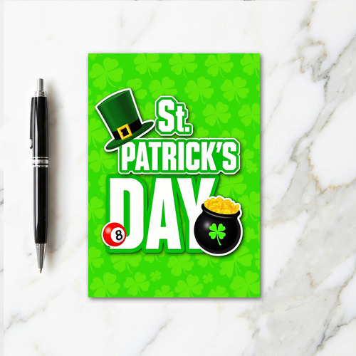 Shamrock Gold Texture St Patricks Card