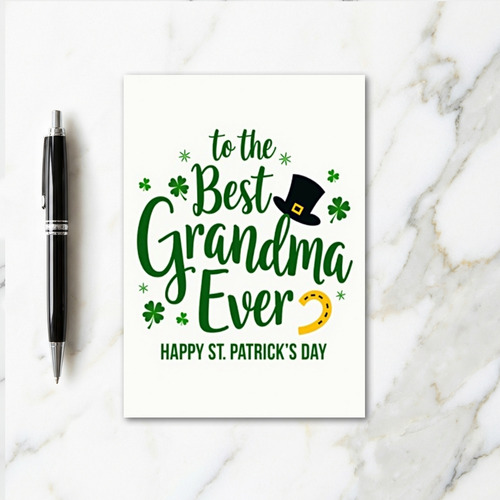 Shamrock Grandma St Patricks Day Card