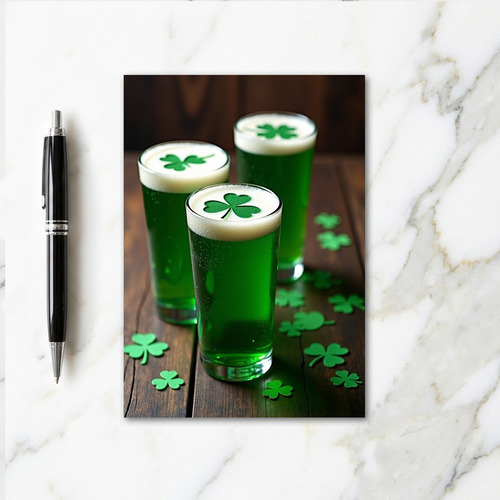 Shamrock Green Drink Card