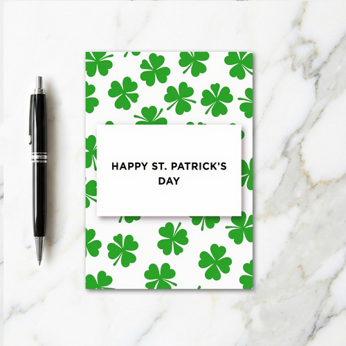 Shamrock Green Glitter Texture Card