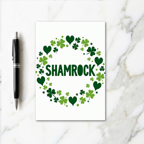 Shamrock Green Irish Card
