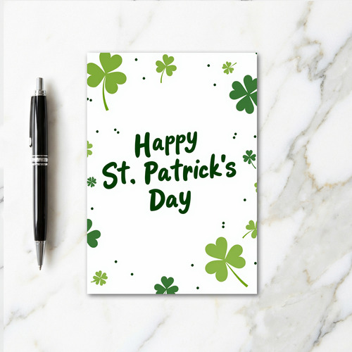 Shamrock Green St Patricks Card