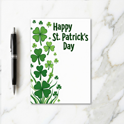 Shamrock Green St Patricks Day Card
