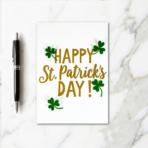 Shamrock Happy Day Greeting Card