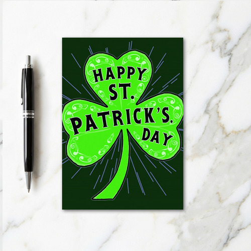 Shamrock Happy St Patricks Day Card