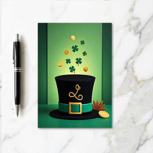 Shamrock Hat Luck Card