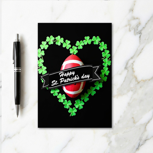 Shamrock Heart Football Card