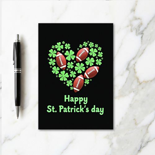 Shamrock Heart Footballs Card