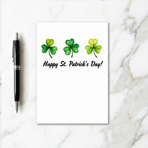 Shamrock Heart Pattern Card