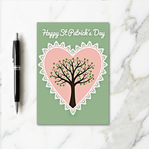 Shamrock Heart St Patricks Day Card