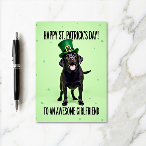 Shamrock Labrador Happy Day Card