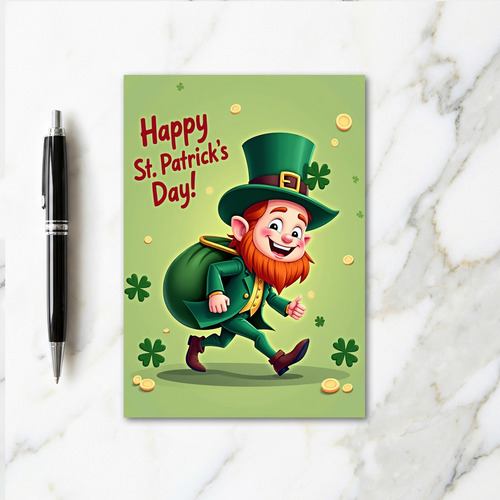 Shamrock Leprechaun Card