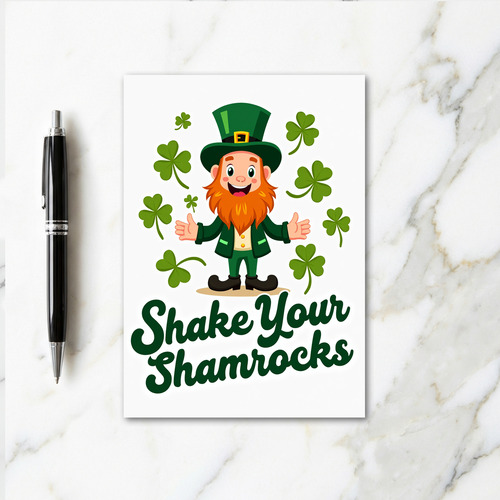 Shamrock Leprechaun Scene Card