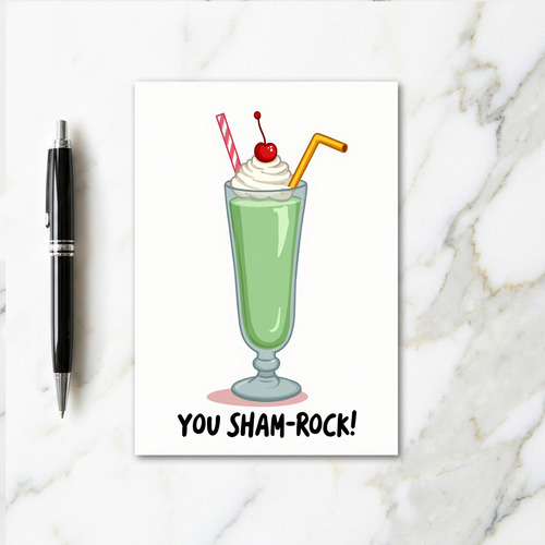 Shamrock Milkshake Fun Card