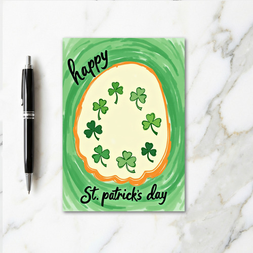 Shamrock Oval Pattern Card
