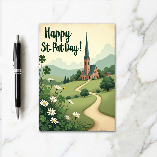 Shamrock Path St Pats Card