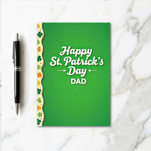 Shamrock Pattern Dad Card