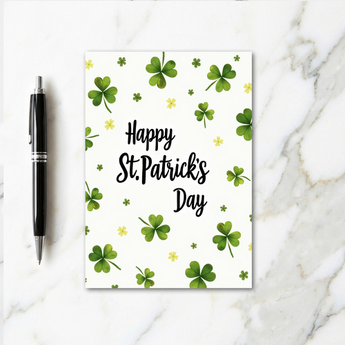 Shamrock Pattern Holiday Card
