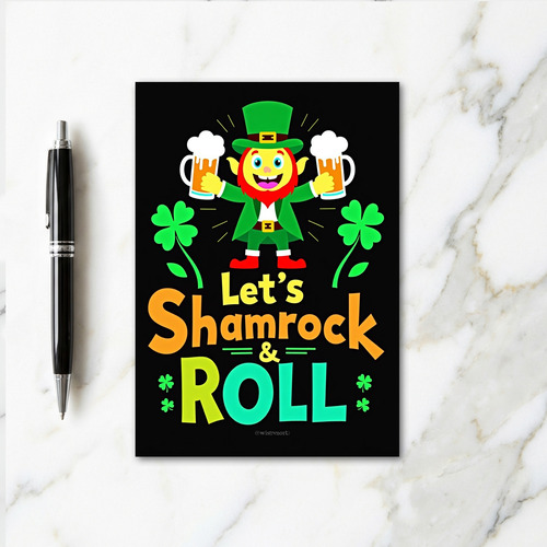 Shamrock Pattern Lets Roll Card