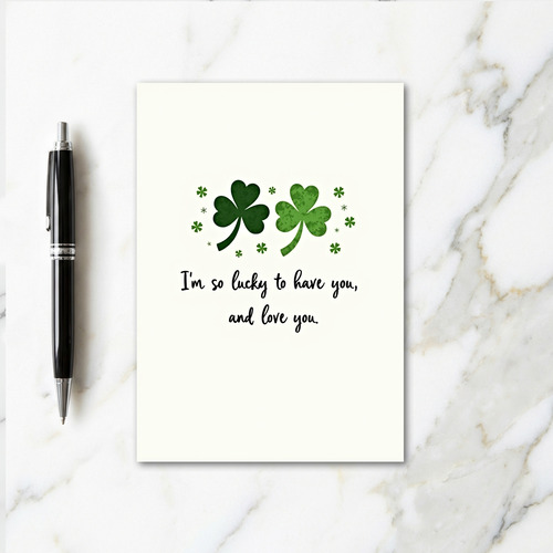 Shamrock Pattern Love Card