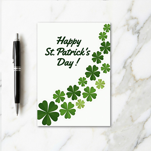 Shamrock Pattern St Patricks Card