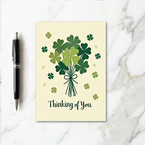 Shamrock Pattern Thinking Of You Card