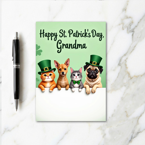 Shamrock Pets Grandma Card