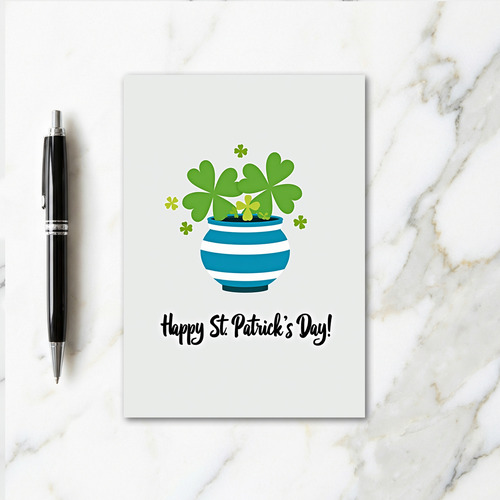 Shamrock Pot Luck St Patricks Card