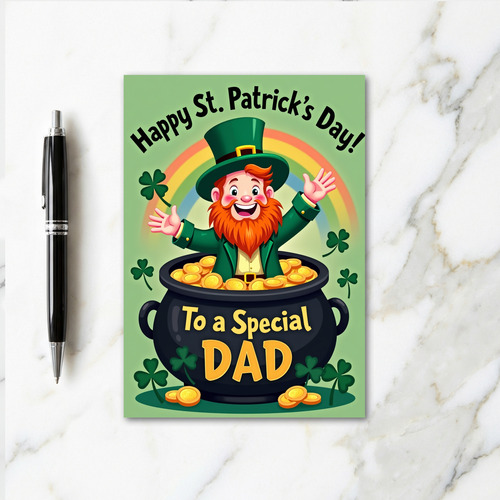 Shamrock Pot Of Gold Dad Card