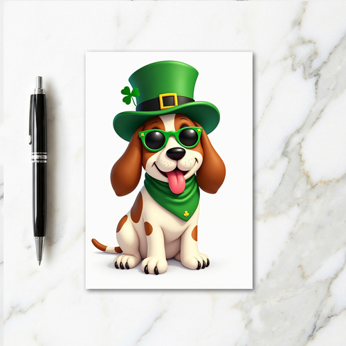 Shamrock Puppy Pattern Card