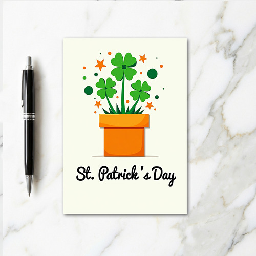 Shamrock Retro Vector Art Card