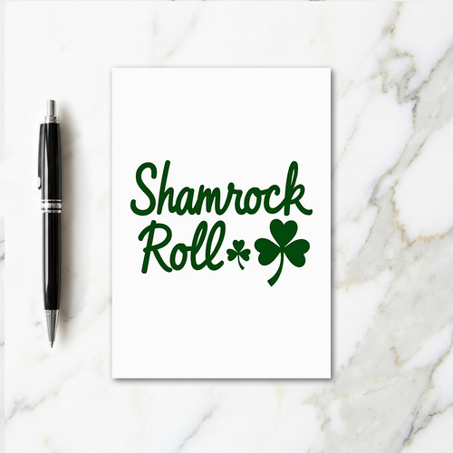Shamrock Roll Green Irish Card