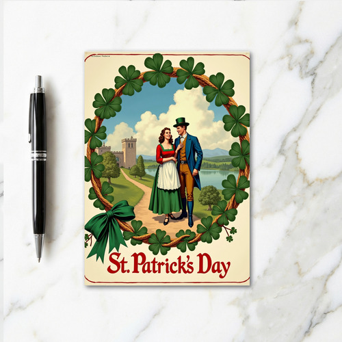 Shamrock Rope St Patricks Day Card