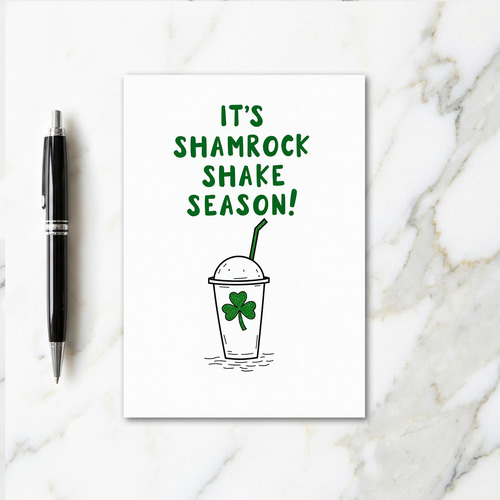 Shamrock Shake Season Green Card