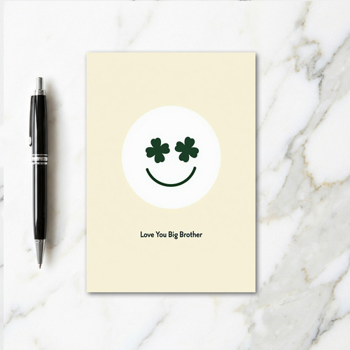 Shamrock Smile Big Brother Card