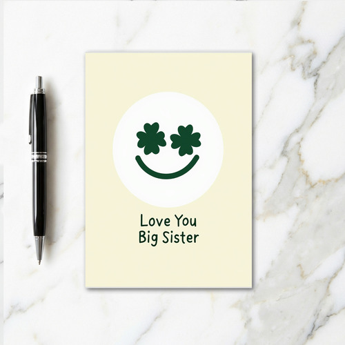 Shamrock Smile Big Sister Card