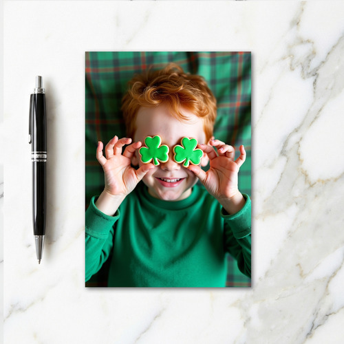 Shamrock Smile Child Card