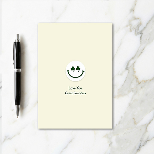 Shamrock Smile Grandma Card