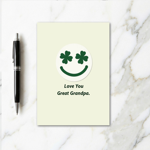 Shamrock Smile Love You Card