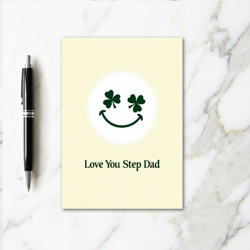 Shamrock Smiling Step Dad Card