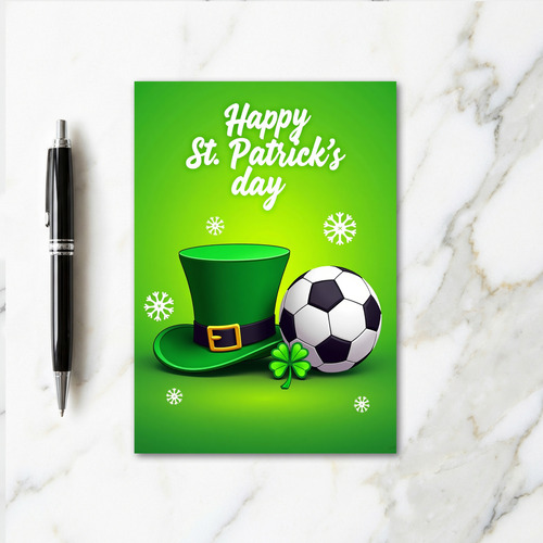 Shamrock Soccer Pattern Card