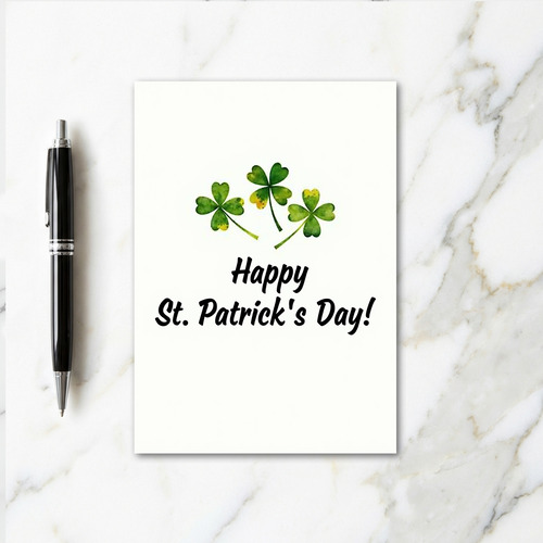 Shamrock St Patricks Day Card