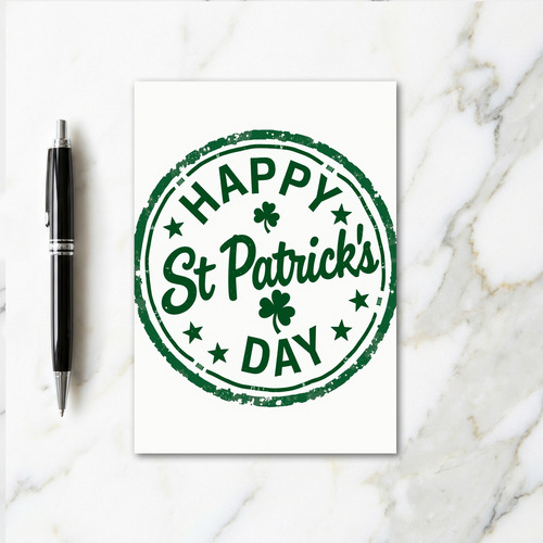 Shamrock St Patricks Day Stamp Card