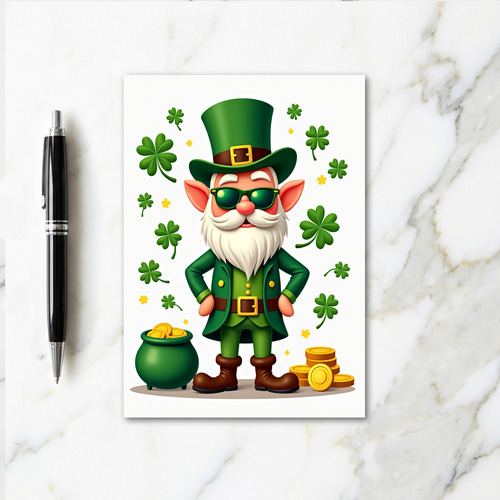 Shamrock Starburst Leprechaun Card