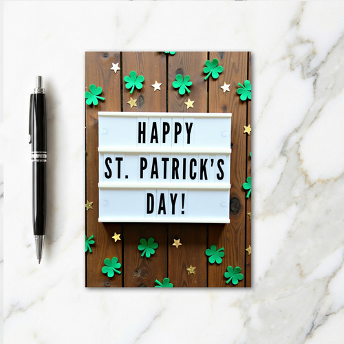 Shamrock Stars Pattern Card