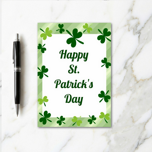 Shamrock Stripes Happy Day Card