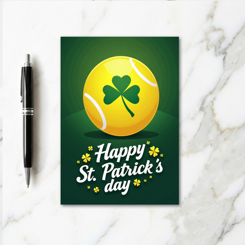 Shamrock Tennis Ball Holiday Card